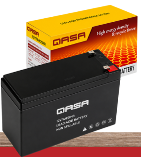 Qasa 12V 7Ah Lead-Acid Rechargeable Fan Battery | QBT-0070A 12V