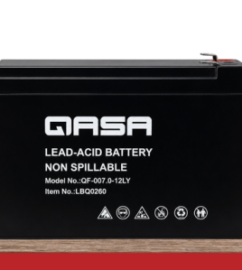 Qasa 12V 7Ah Lead-Acid Rechargeable Fan Battery | QBT-0070A 12V