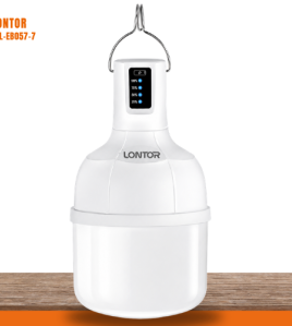 Lontor Rechargeable LED Emergency Bulb 7W - CTL-EB057-7 with USB Charging and SOS Flashlight – 2400mAh