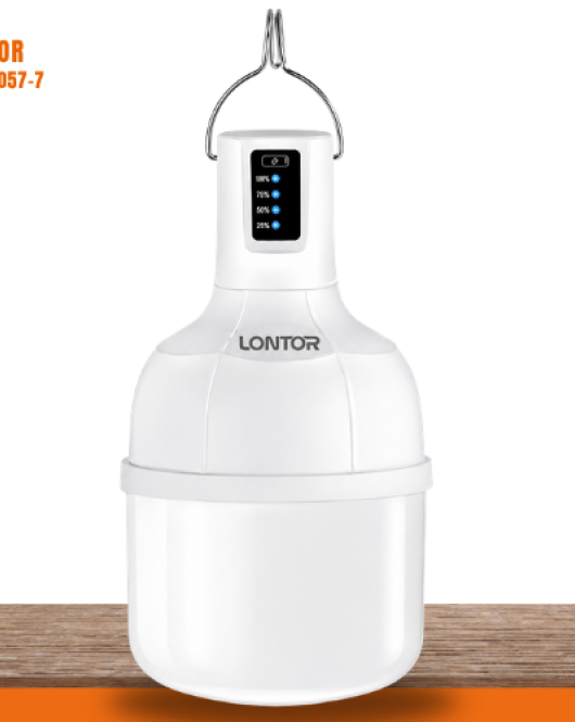 LONTOR Rechargeable LED Emergency Bulb 7W - CTL-EB057-7 with USB Charging and SOS Flashlight – 2400mAh LONTOR Rechargeable LED Emergency Bulb 7W - CTL-EB057-7 with USB Charging and SOS Flashlight – 2400mAh