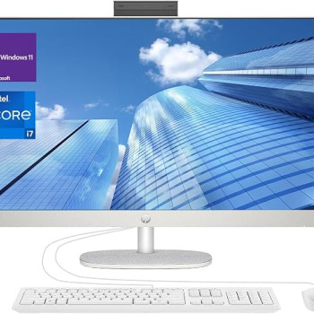 HP 27  ALL IN ONE ,27-cr1023nh INTEL  CORE UTRA 5 125U GEN UP TO 4.8GHZ) 512SSD,8GB RAM, 27 INCHES, FHD, WLAN,BT, *DOS, SHELL WHITE  COLOUR ,WLAN  PN :C3FT9EA,1 YEAR CHANNEL WARRANTY