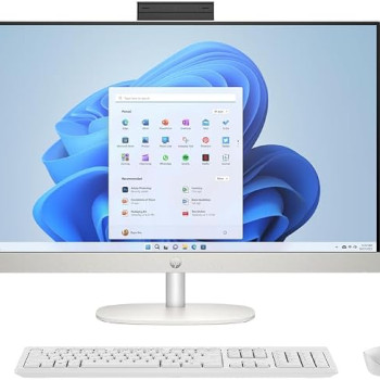 HP 27  ALL IN ONE ,27-cr1041nh INTEL  CORE UTRA 5 125U GEN UP TO 4.8GHZ) 512SSD,8GB RAM, 27 INCHES, FHD, WLAN,BT, TOUCHSCREEN DOS, WHITE COLOUR ,WLAN , SHELL WHITE PN :C36YPEA,1 YEAR CHANNEL WARRANTY