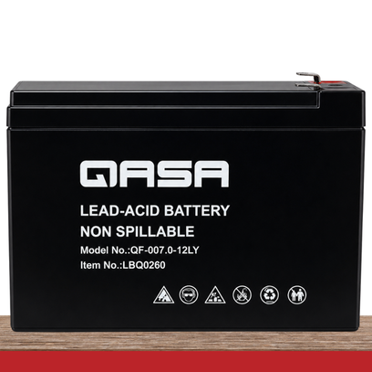 Qasa 12V 7Ah Lead-Acid Rechargeable Fan Battery QBT-0070A Available Online at Tradezone.ng