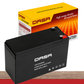 Qasa 12V 7Ah Lead-Acid Rechargeable Fan Battery | QBT-0070A 12V