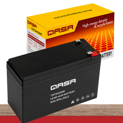 Qasa 12V 7Ah Lead-Acid Rechargeable Fan Battery QBT-0070A Available Online at Tradezone.ng