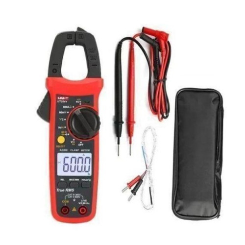 UNI-T UT204 Plus Digital Clamp Meter for AC DC Current, Voltage, Capacitance and Temperature Testing