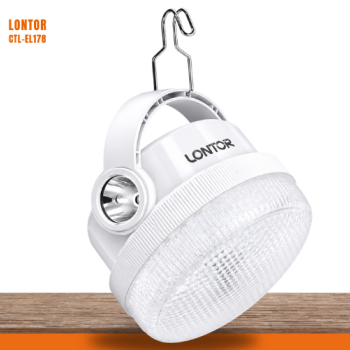 Lontor Rechargeable LED Emergency Bulb 7W - CTL-EB057-7 with USB Charging and SOS Flashlight – 2400mAh