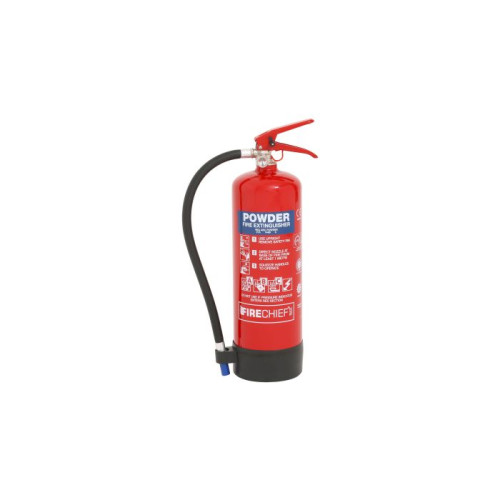 4kg powder fire extinguisher with robust steel cylinder, reliable pressure gauge, fast discharge, ideal for offices and vehicles