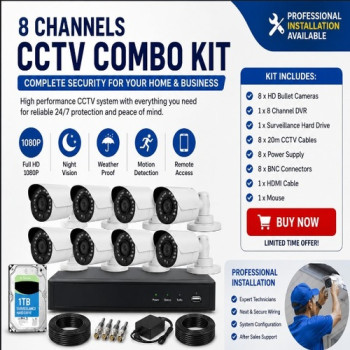 8 Channels CCTV Combo Kit