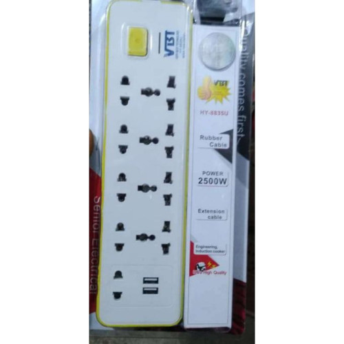 HY-8835U 5-Way Multi Extension Socket with USB Available Online at Tradezone.ng
