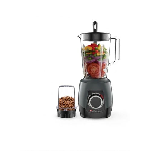 Binatone 2-in-1 Blender, Grinder & Smoothie Maker (350W) BLG-470 with stainless steel blades, 1.25L jar, pulse control, and easy cleaning design