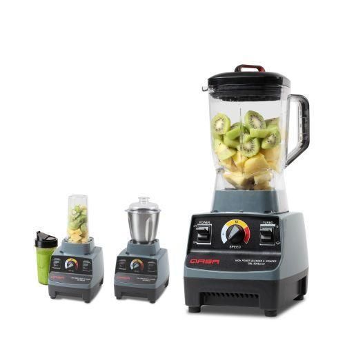 Qasa HI POWER BLENDER GRINDER Max 1500W 2.0L jar with 800ml stainless grinder, 750ml to-go cup, QBL-8008 Pro5 powerful performance, durable blades, multi-speed control