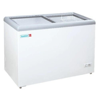 Scanfrost 450Ltr Glass Top Chest Freezer SF450XG