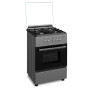 Maxi Style 60*60 (3+1) Gas Cooker Black With Auto Ignition And Sparker | MAXI 6060 TR 31 IGL INOX