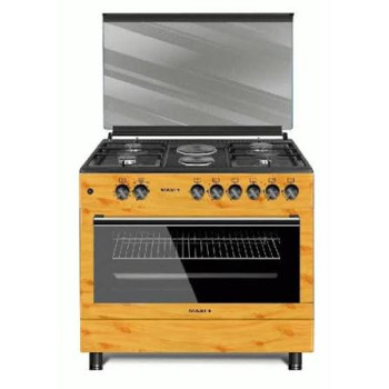 Maxi Style 60×90CM (4 Burners + 2 Electric) Wood Finish Gas Cooker | MAXI STYLE 60×90 (4+2) WOOD