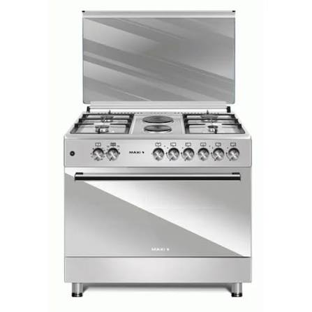 Maxi Style 60×90cm 4 Gas + 2 Electric Inox Gas Cooker Available Online at Tradezone.ng