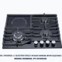 Polystar 3-Burner + 1 Hot Plate Glass Gas Hob PV-GT60G3H