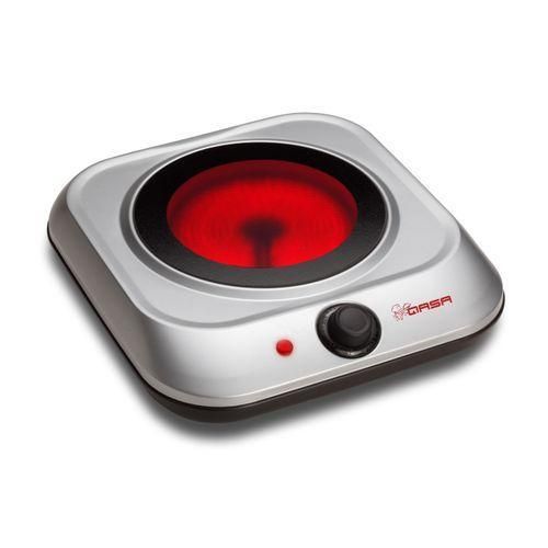 Qasa Electric Cooking Plate Single Burner Cooker 1200W QCP-1200+, durable stainless design, fast heating, compact for small kitchens