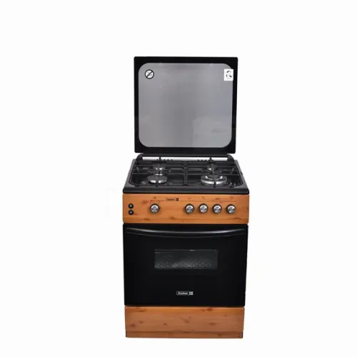 Scanfrost 60cm 4 gas burner oven with grill CK 6402 offers efficient cooking, wood finish design, and durable performance.
