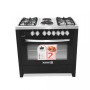 SCANFROST 90x60 CMS 4 GAS BURNERS + 2 ELECTRIC HOTPLATE COOKER BLACK | SFC9423B