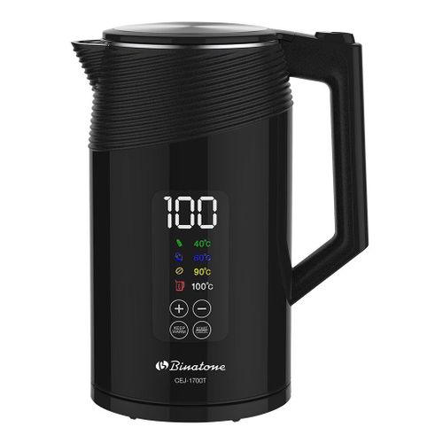 Binatone Digital Display 1.7L Cool Touch Jug Kettle CEJ-1700T with LED temperature control, fast boil, and safety shut-off