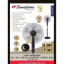 Binatone 4-Way Operation AC-DC-Solar-Inverter Standing Fan – AD-1601