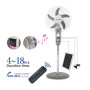 Duravolt 16 inches 4in1 Rechargeable Fan+Bluetooth Speaker +Solar Panel+LED Bulbs DRF-2916 melody H45