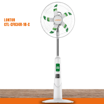 LONTOR 18 Inches Rechargeable Fan With Remote