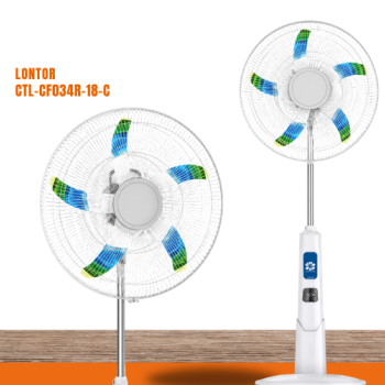 LONTOR 18 Inches Rechargeable Fan With Remote