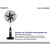 Polystar 18 Inch Solar Rechargeable Standing Fan | PVKL-3718BUSB
