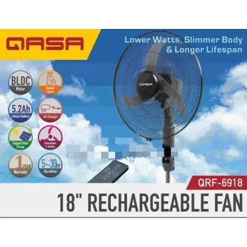 Qasa 18-Inch Rechargeable Fan | QRF-6918