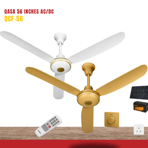 Qasa 56 Inches AC/DC Solar Ceiling Fan QCF-56 Available Online in Nigeria at Tradezone.ng