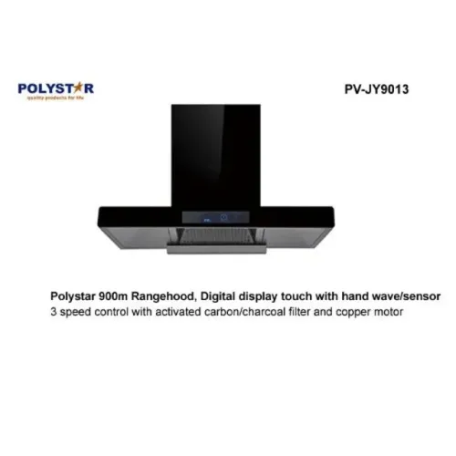 Polystar PV-JY9013 90×60cm Digital Range Hood With Hand Wave Sensor