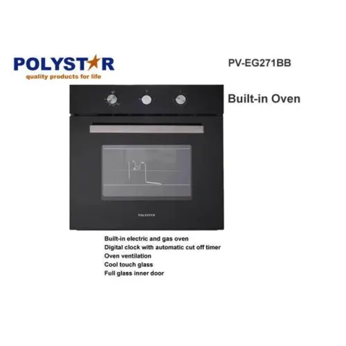 Polystar 65 Liters Electric and Gas Built In Oven PV-EG271BB