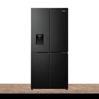 Hisense 482L 4 Door Inverter Refrigerator Water Dispenser (Black) | 61WCB-RQ