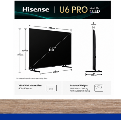 Hisense 65 Inches ULED 4K Smart Mini LED Television 65U6Q Available Online at Tradezone.ng