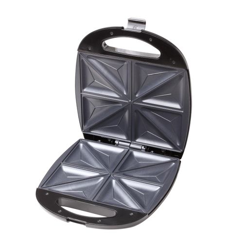 Qasa 4 slices Toaster Sandwich Maker QTT-1000 44D with non-stick plates, fast heating, cool-touch handle, and easy cleaning.