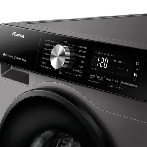 Hisense 10.5kg Inverter Front Loader Washing Machine WM1043BT-WF3S Available Online at Tradezone.ng