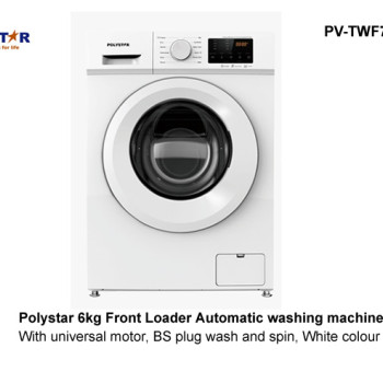 Polystar 6KG Front Loading Automatic Washing Machine