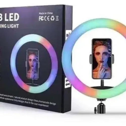 12 inch LED RGB ring light with multicolour lighting for selfies, makeup, photography and video recording