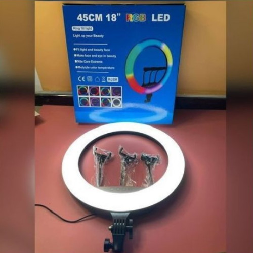 18-Inch RGB LED Ring Light for Photography, Makeup and Content Creation