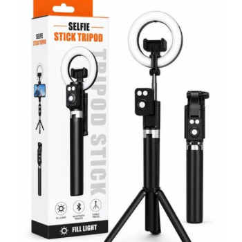 Selfie Stick Tripod with LED Fill Light and Bluetooth Remote