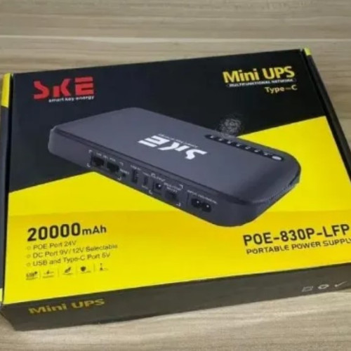 SKE POE-830 Mini DC UPS 20000mAh router power bank for backup power