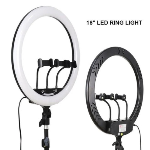 18 Inches White LED Ring Light for Photography and Video Recording