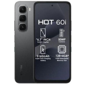 Infinix Hot 60i – 6.78" Display, 128GB ROM & 4GB+4GB RAM