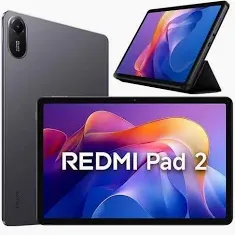 Xiaomi Redmi Pad 2 Bundle with Cover – 11" Display, 4GB RAM, 128GB ROM