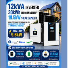 12kVA Inverter / 30kWh Lithium Battery / 19.5kW Solar Capacity 12kVA Inverter / 30kWh Lithium Battery / 19.5kW Solar Capacity