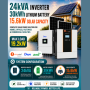24kVA Inverter / 30kWh Lithium Battery / 15.6kW Solar Capacity