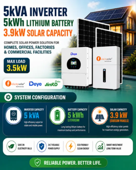 5kVA Inverter / 5kWh Lithium Battery / 3.9kW Solar Capacity