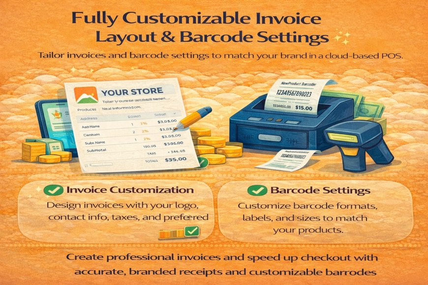 Fully Customizable Invoice Layout & Barcode Settings